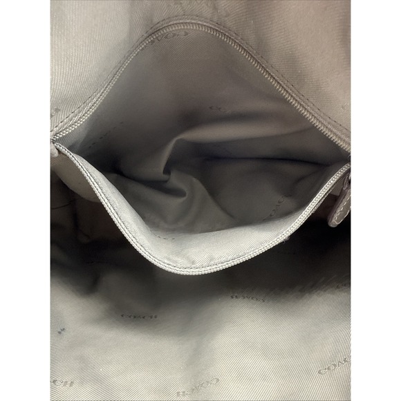 COACH Prairie Satchel Polished Pebbled Leather 58874 Grey Leather Handbag - Picture 6 of 11